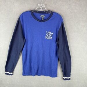 Polo Ralph Lauren Rowing Club Waffle Sleepwear Long Sleeve‎ Shirt Men's Medium